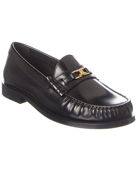 celine loafers|celine leather loafer.